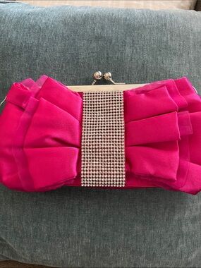 Fuchsia Wristlet Clutch - Sleek Women's Evening Bag
